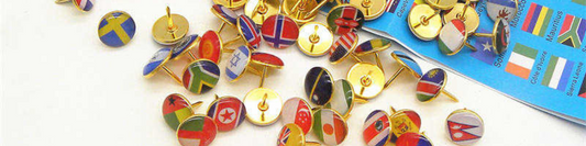 Punaises drapeaux des pays