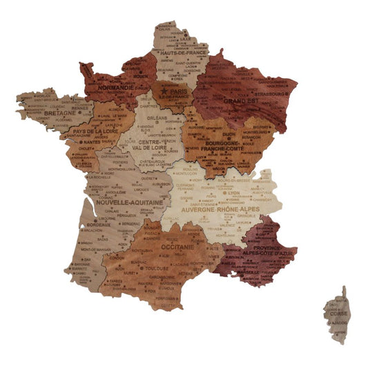 Carte de France en bois